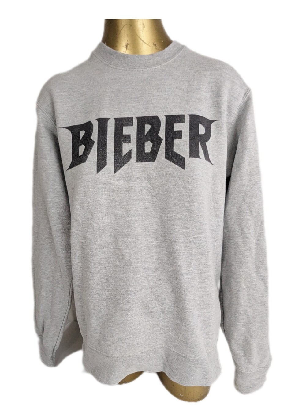 Justin Bieber Grey Crewneck Sweatshirt Size Medium